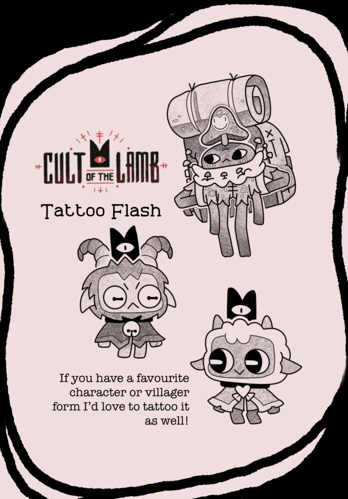 cultofthelambtattooflashsheet