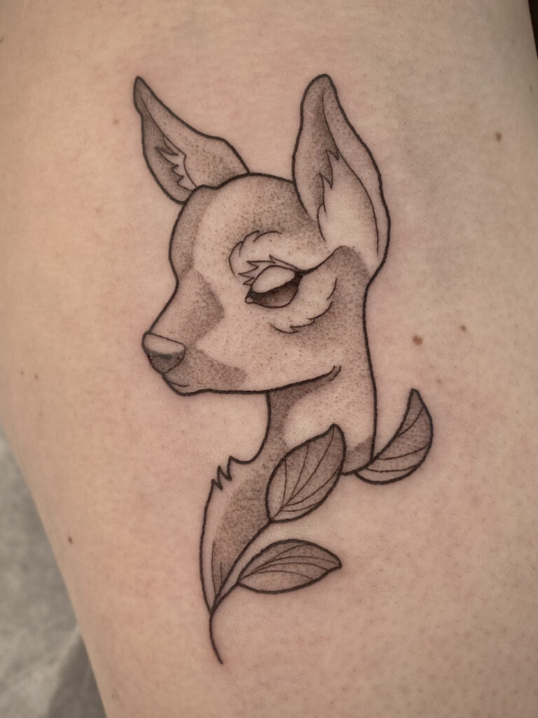 cutedeerheadtattoo