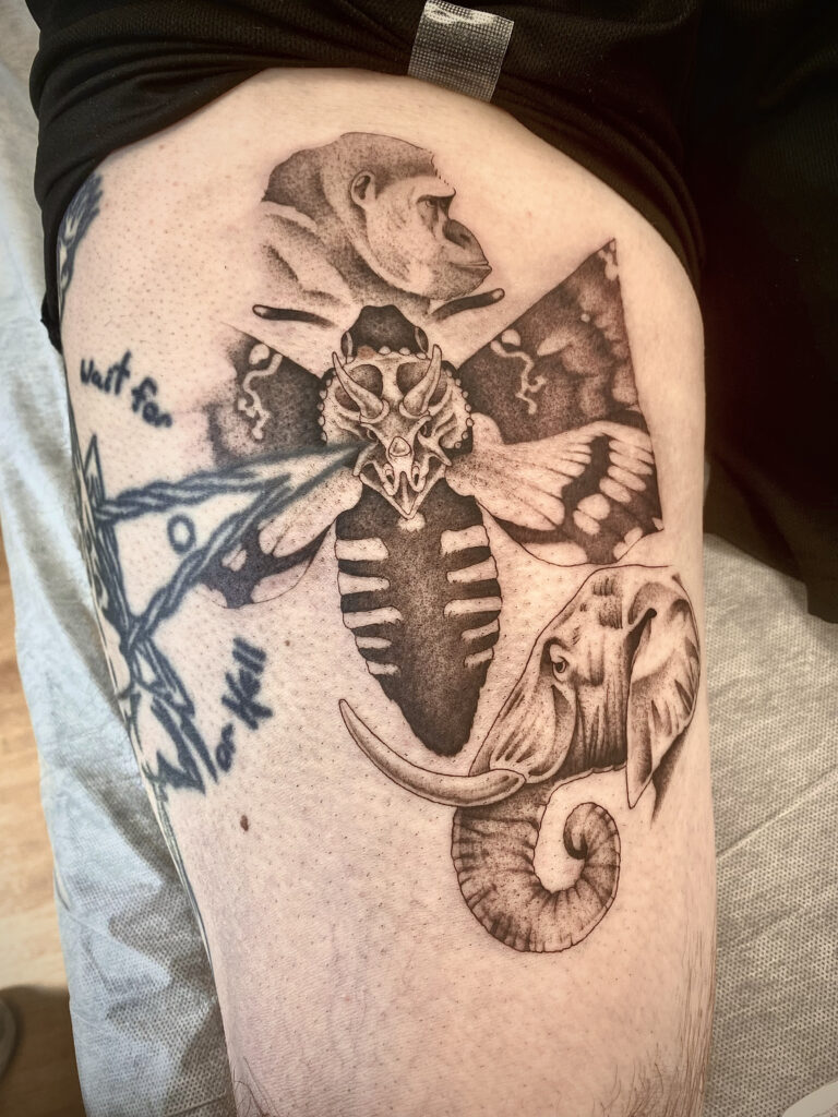 gorillamothelephanttattoo