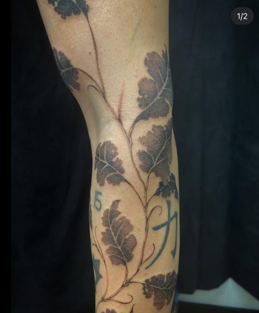 grapevineleavestattoo