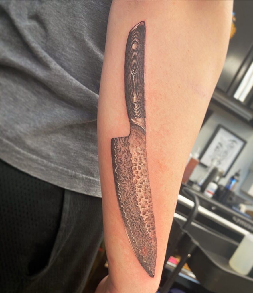 japanesechefkniferealismtattoo