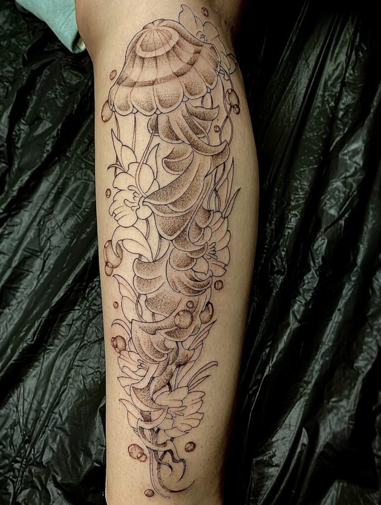 jellyfishcherryblossomstattoo