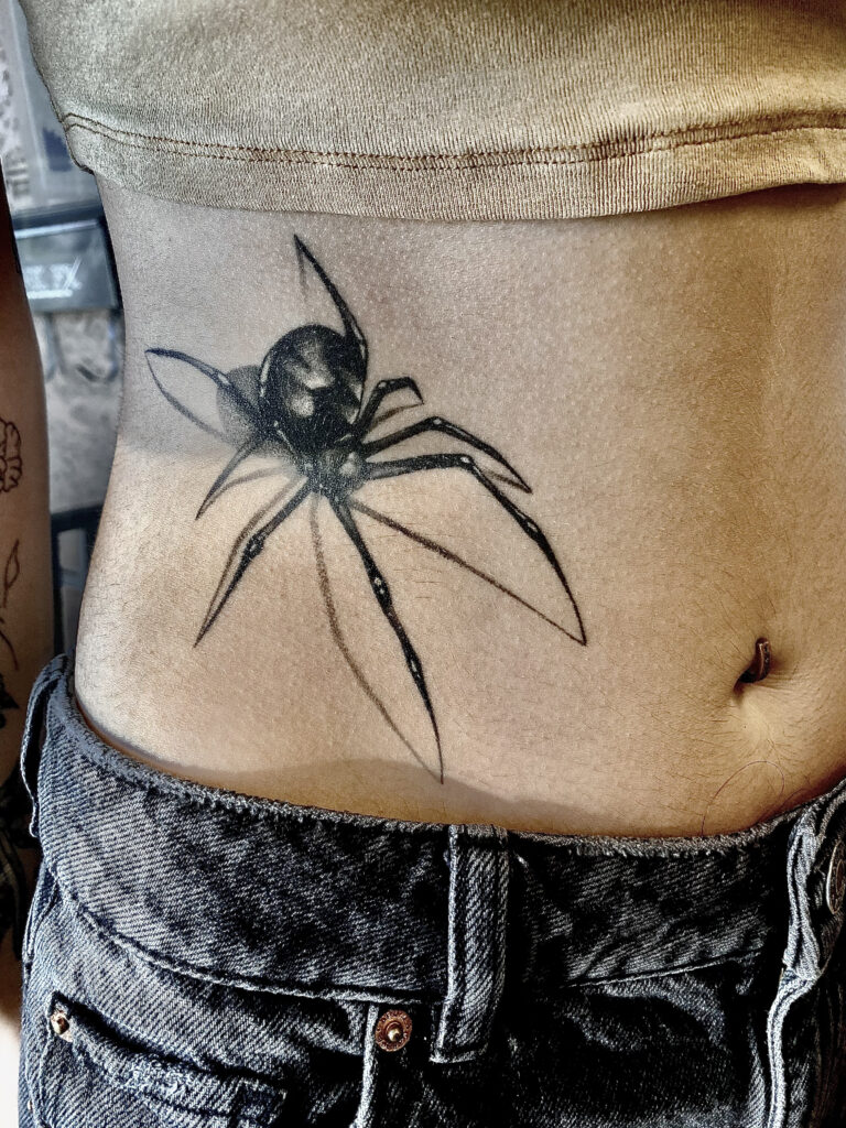 realismblackwidowspidertattoo
